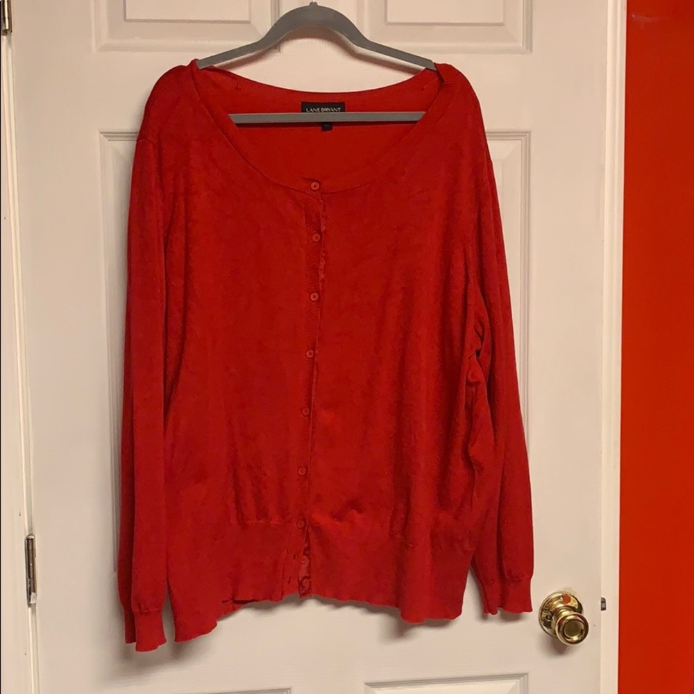 Lane Bryant True Red cardigan